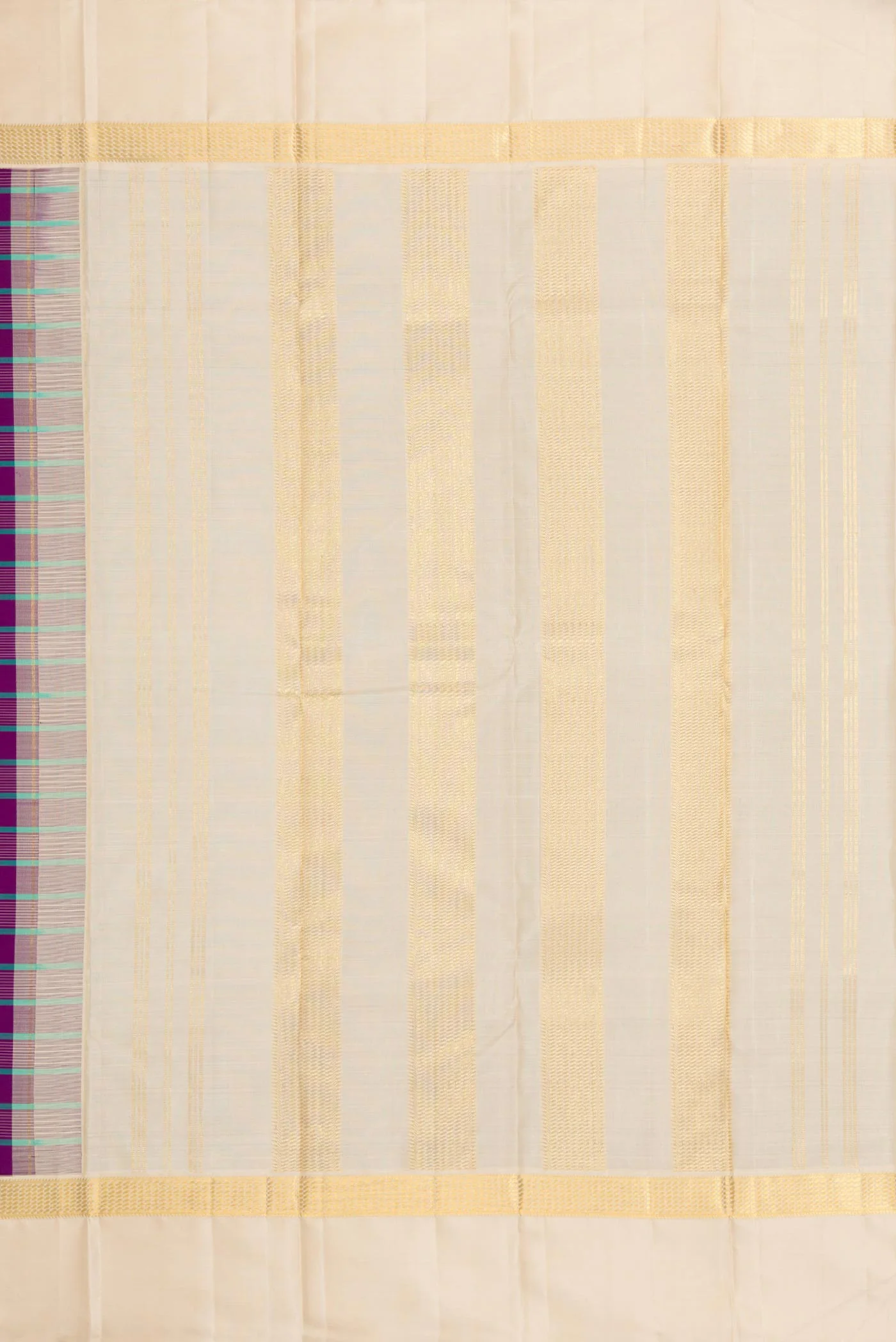 Pure Silk Pure Zari Purple Kanjivaram Saree - Image 7