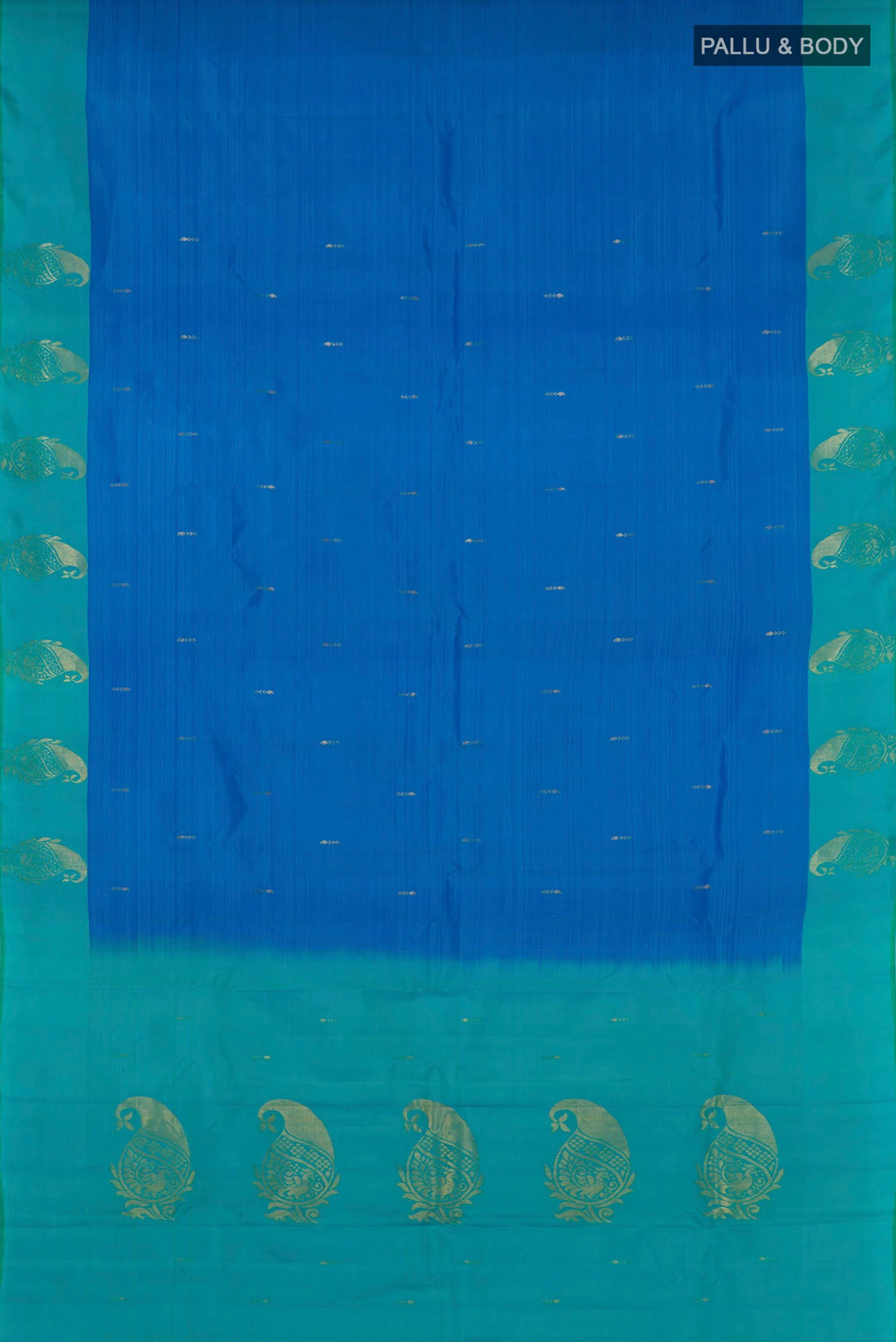 Blue Kanchipuram Silk Saree - Image 5