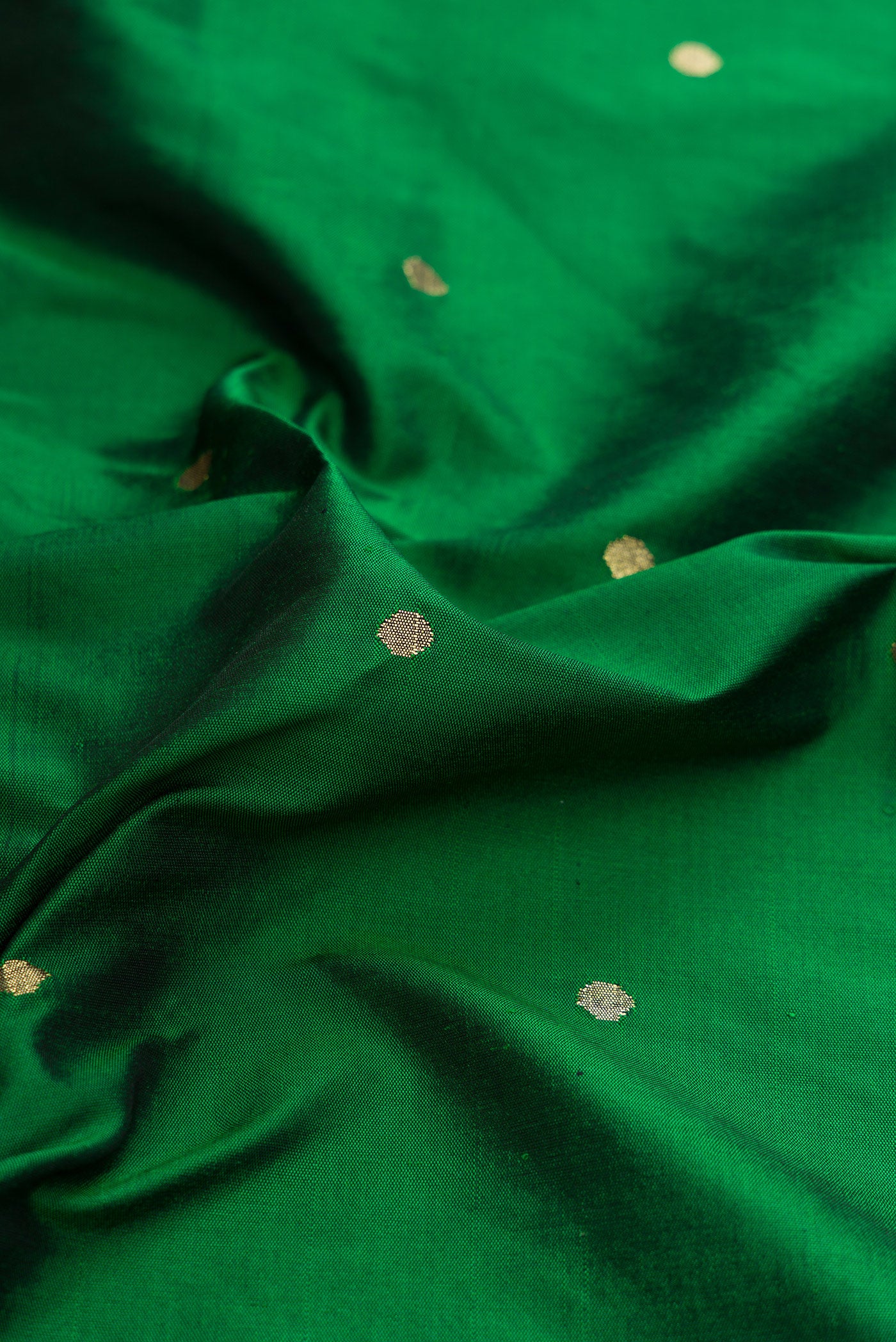 Pure Silk Pure Zari Green Paithani Saree - Image 2