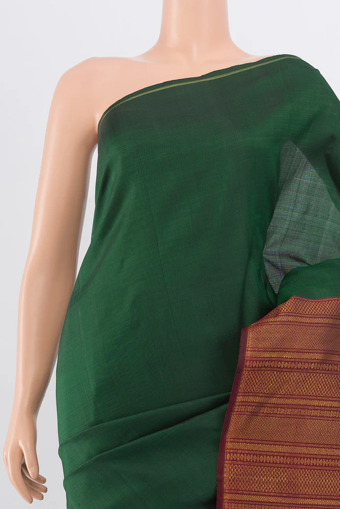 Pure Silk Pure Zari Multi Color Kanjivaram Saree - Image 2