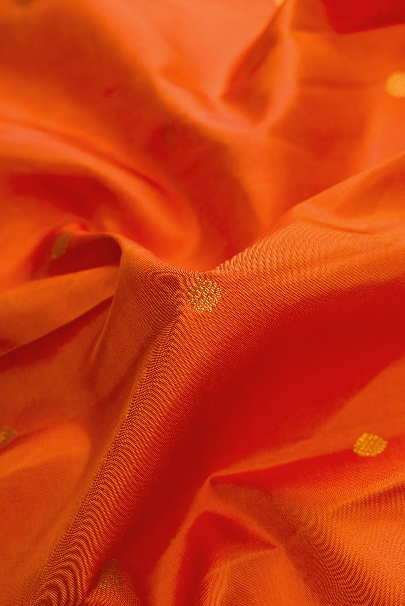 Brick Orange Kanjivaram Silk Saree - Image 2