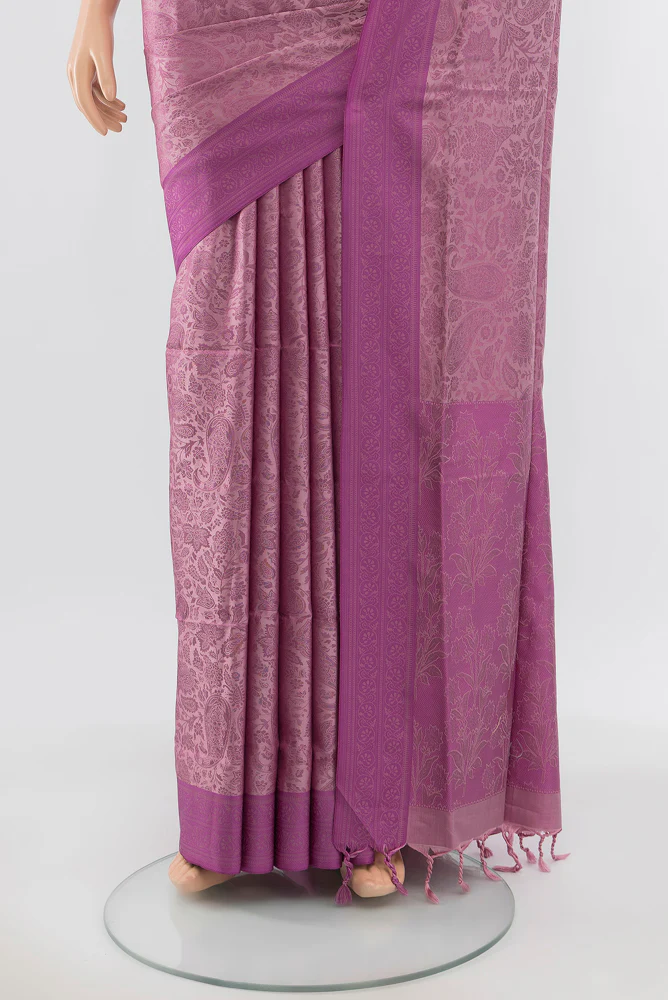 Lavender Soft Silk Saree - Image 3