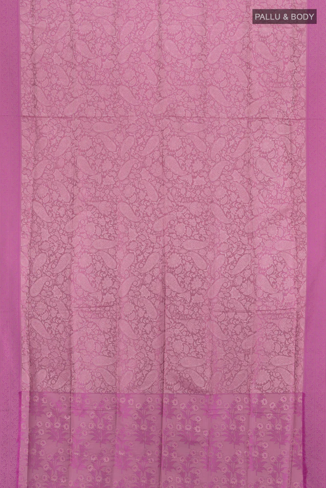 Lavender Soft Silk Saree - Image 5