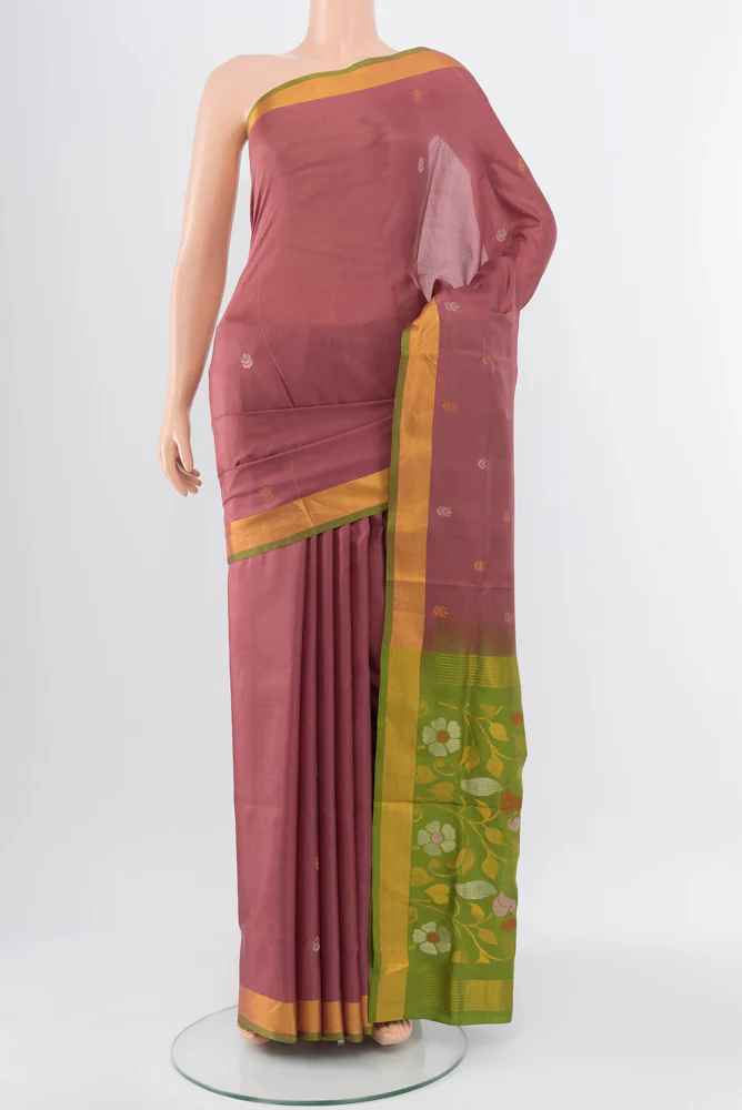 Rose Gold Uppada Silk Saree