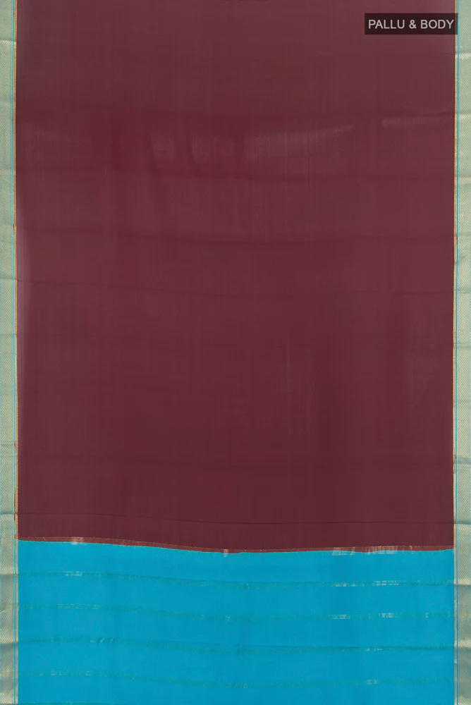Coffee Brown Mysore Crepe Saree - Image 5