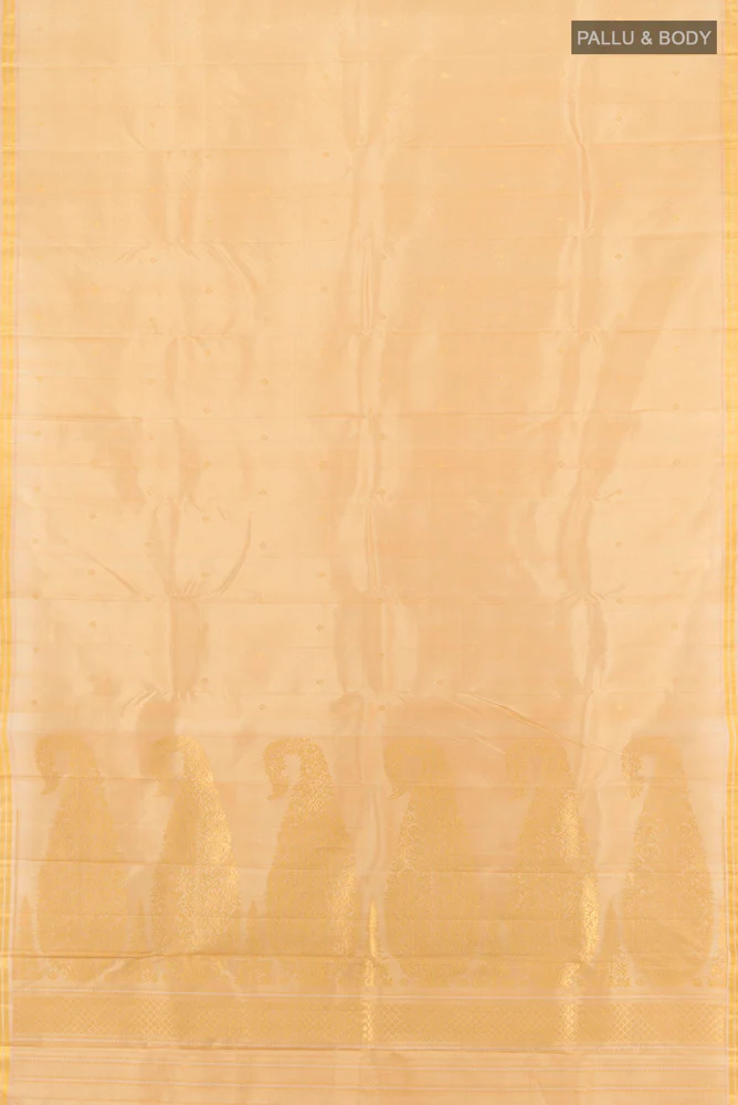 Sandal Kanchipuram Silk Saree - Image 5