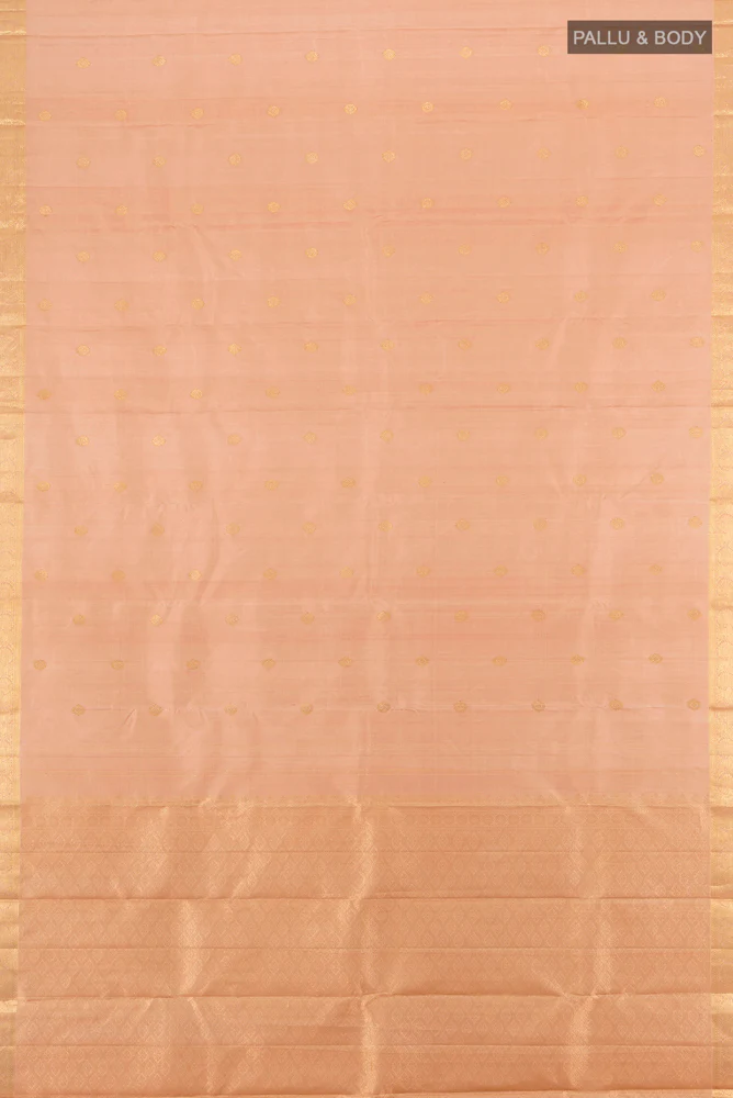 Peach Kanchipuram Silk Saree - Image 5