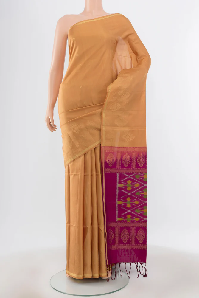 Pure Silk Pure Zari Sandal Soft Saree