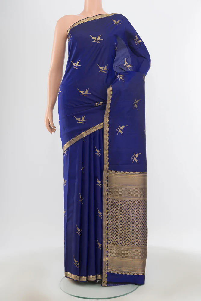 Blue Kanchipuram Silk Saree