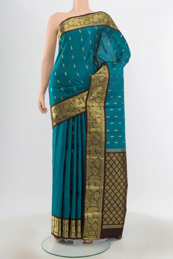 Blue Kanchipuram Silk Saree