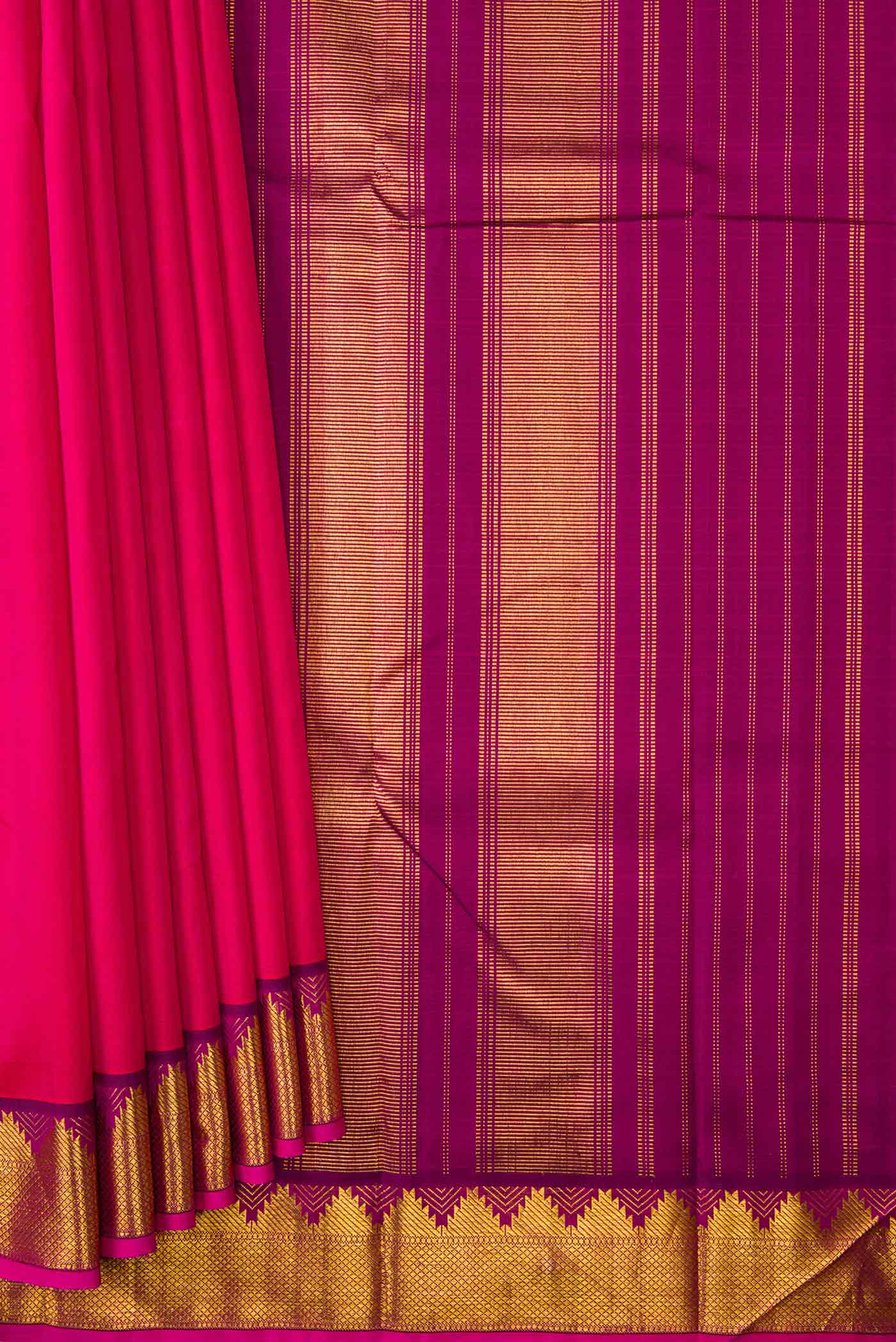 Pink Kanjivaram Silk Saree - Image 4