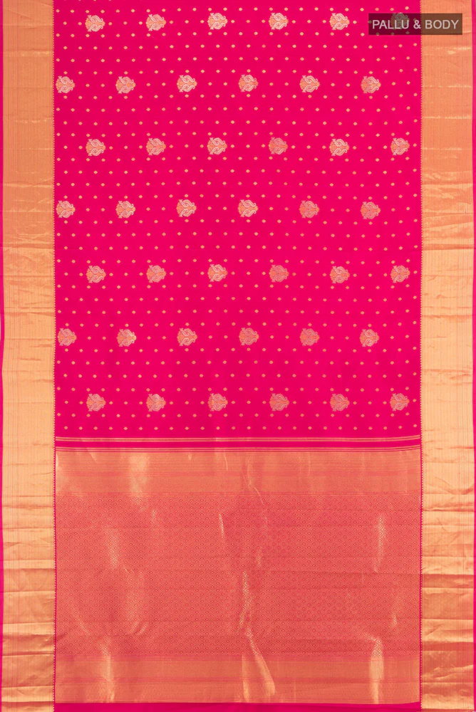 Pink Kanchipuram Silk Saree - Image 5