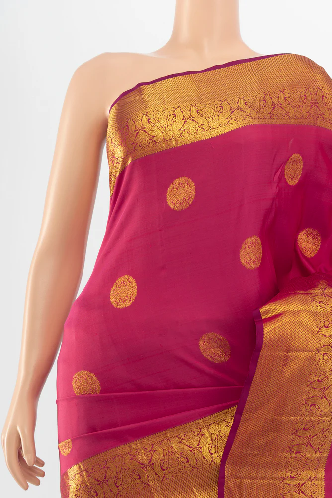 Pink Kanjivaram Silk Saree - Image 2