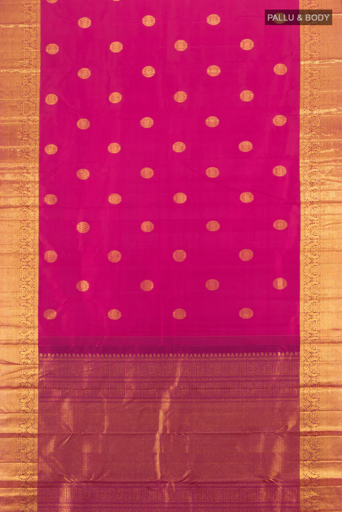Pink Kanjivaram Silk Saree - Image 5