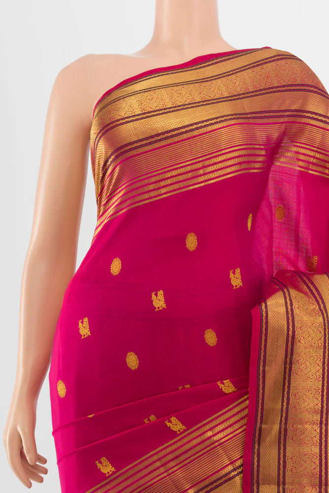 Pink Kanjivaram Silk Saree - Image 2