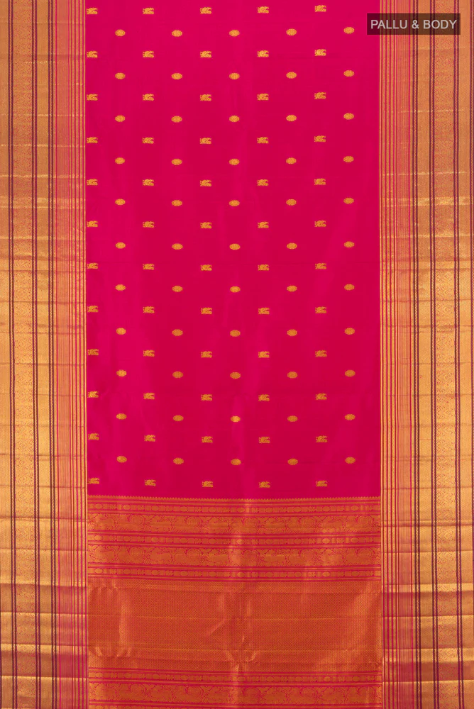 Pink Kanjivaram Silk Saree - Image 5