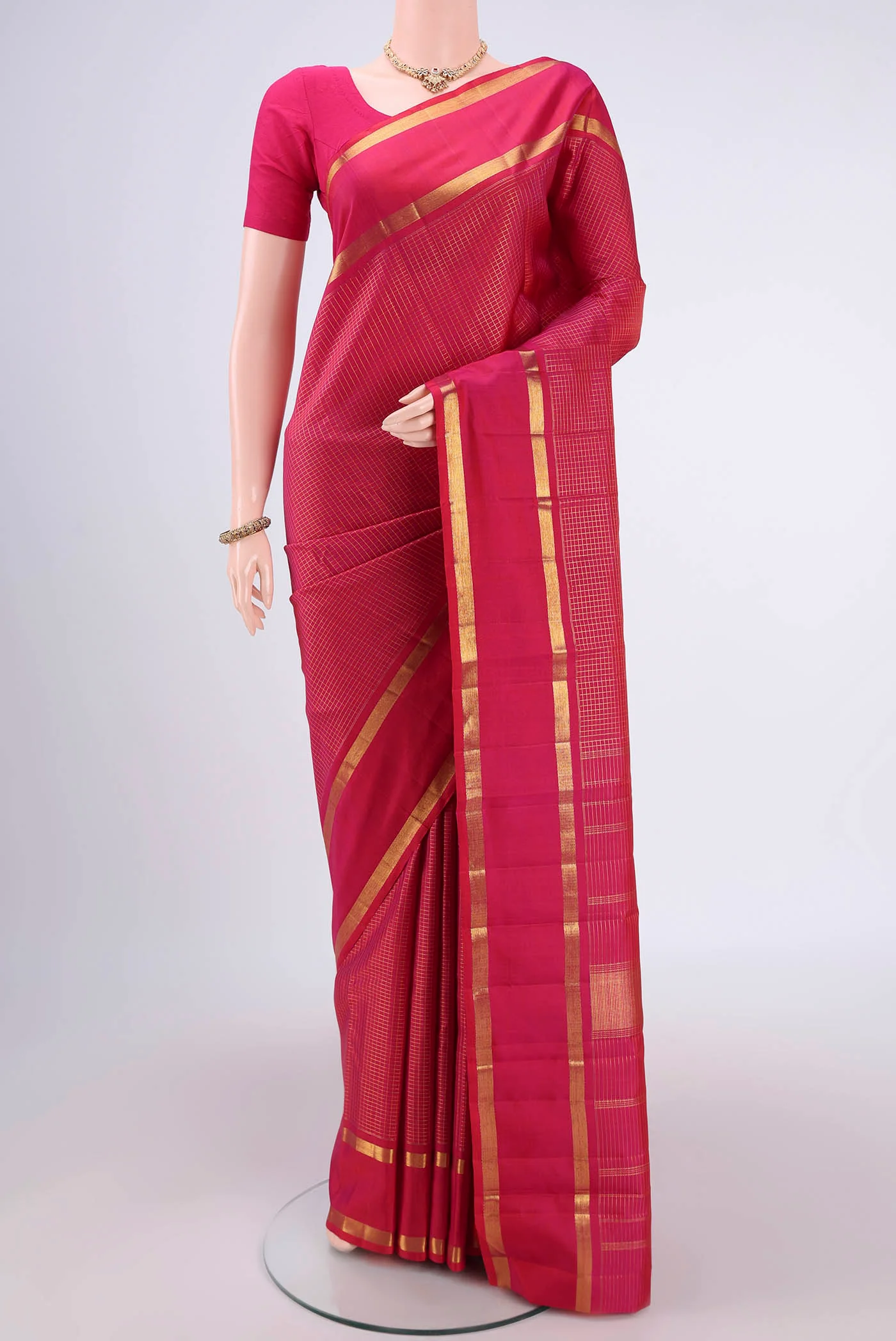 Pink Kanjivaram Silk Saree