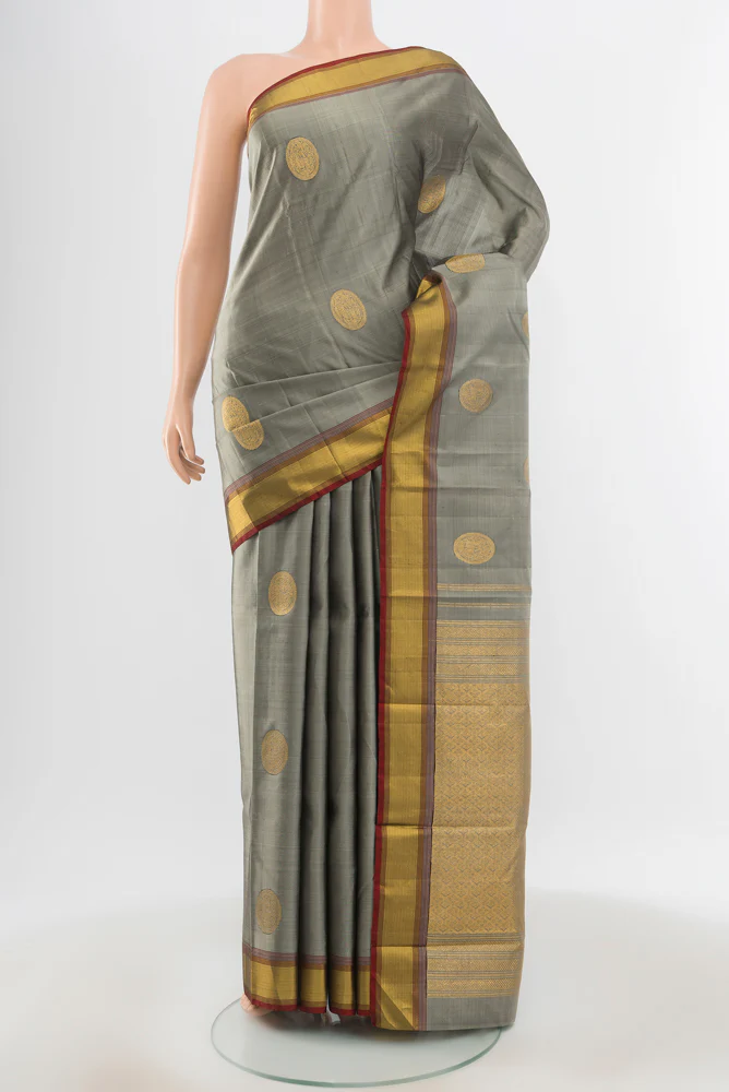 Grey Kanjivaram Silk Saree