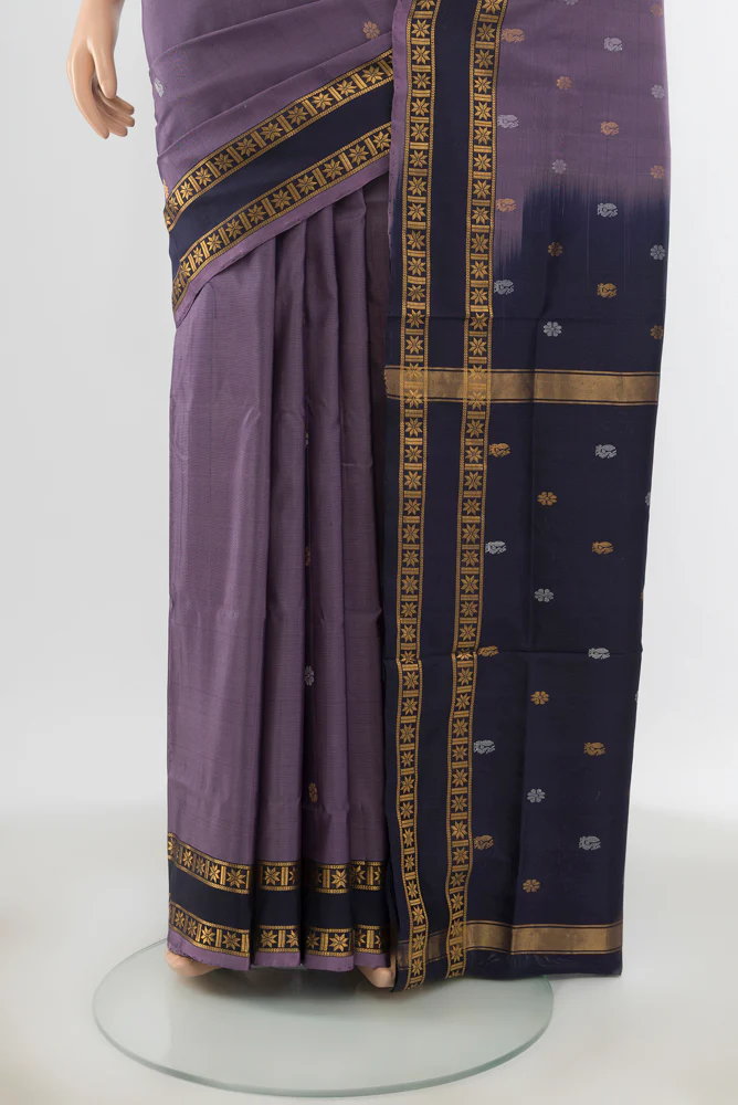 Lavender Uppada Silk Saree - Image 3
