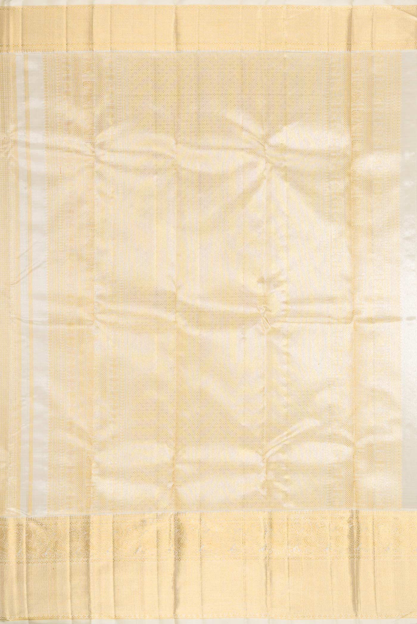 Pure Silk Pure Zari Gold Dual Tone Kanjivaram Saree - Image 7
