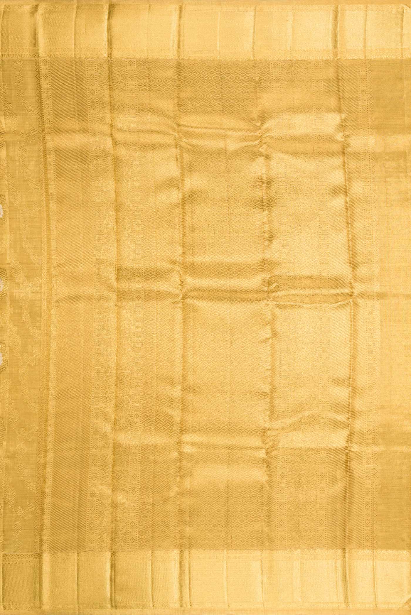 Pure Silk Pure Zari Gold Dual Tone Kanjivaram Tissue Saree - Image 7