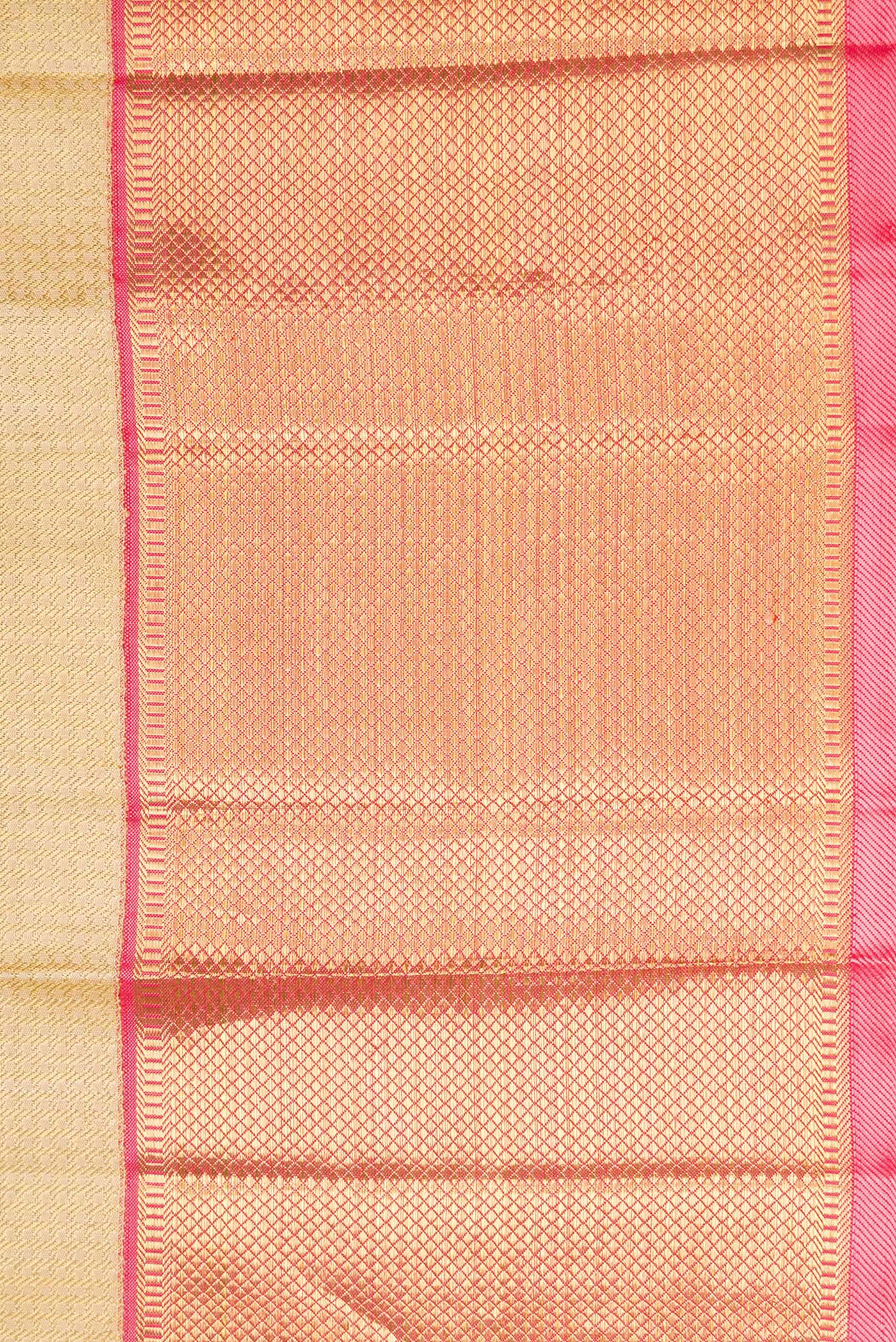 Pure Silk Pure Zari Gold Kanjivaram Saree - Image 3