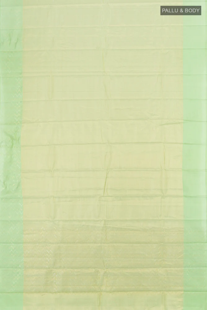 Gold with Light Green Color Soft Silk Saree - Image 4