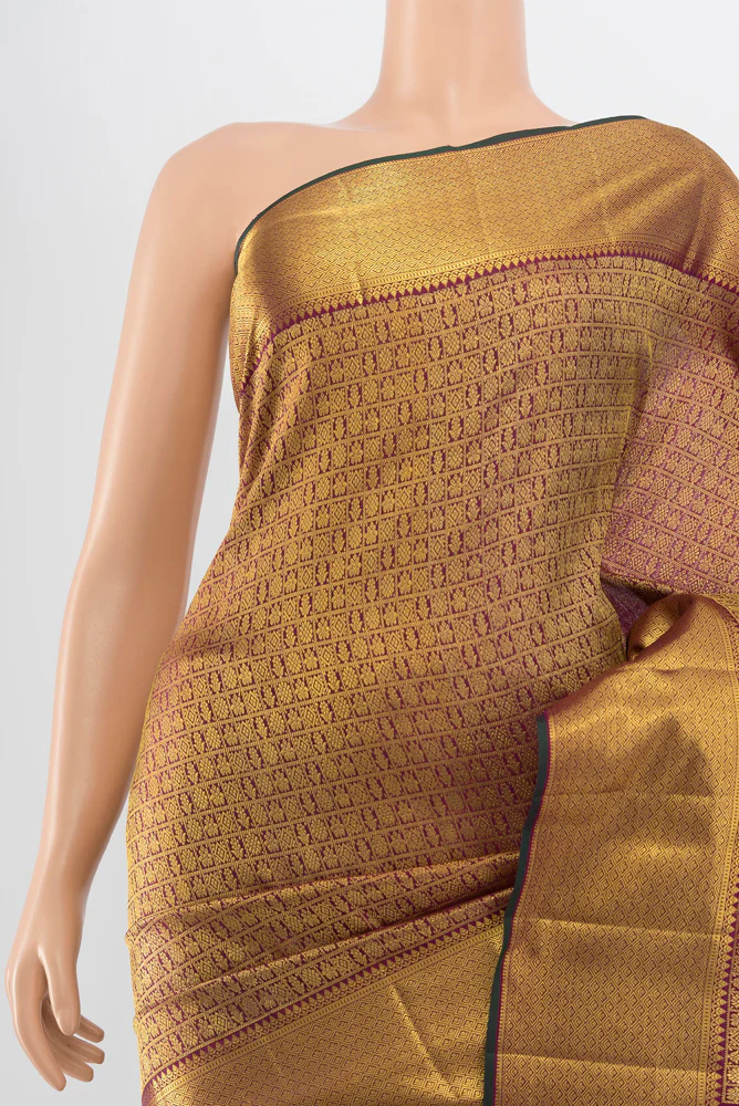 Purple Kanjivaram Silk Saree - Image 2