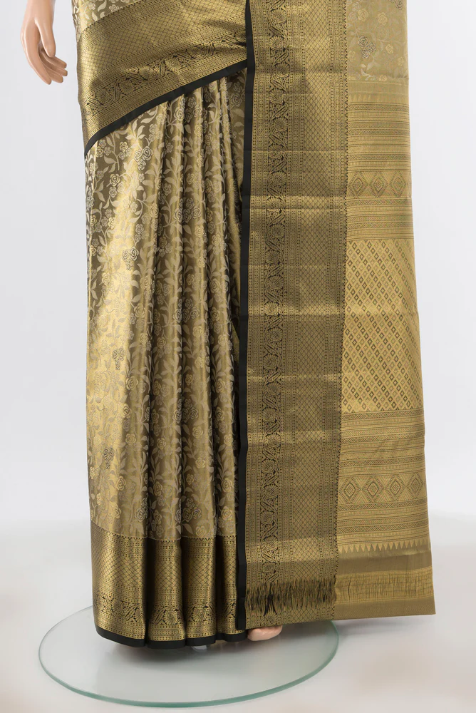 Multi Color Kanjivaram Tissue Silk Saree - Image 3