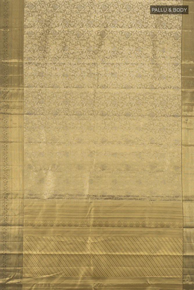 Multi Color Kanjivaram Tissue Silk Saree - Image 5