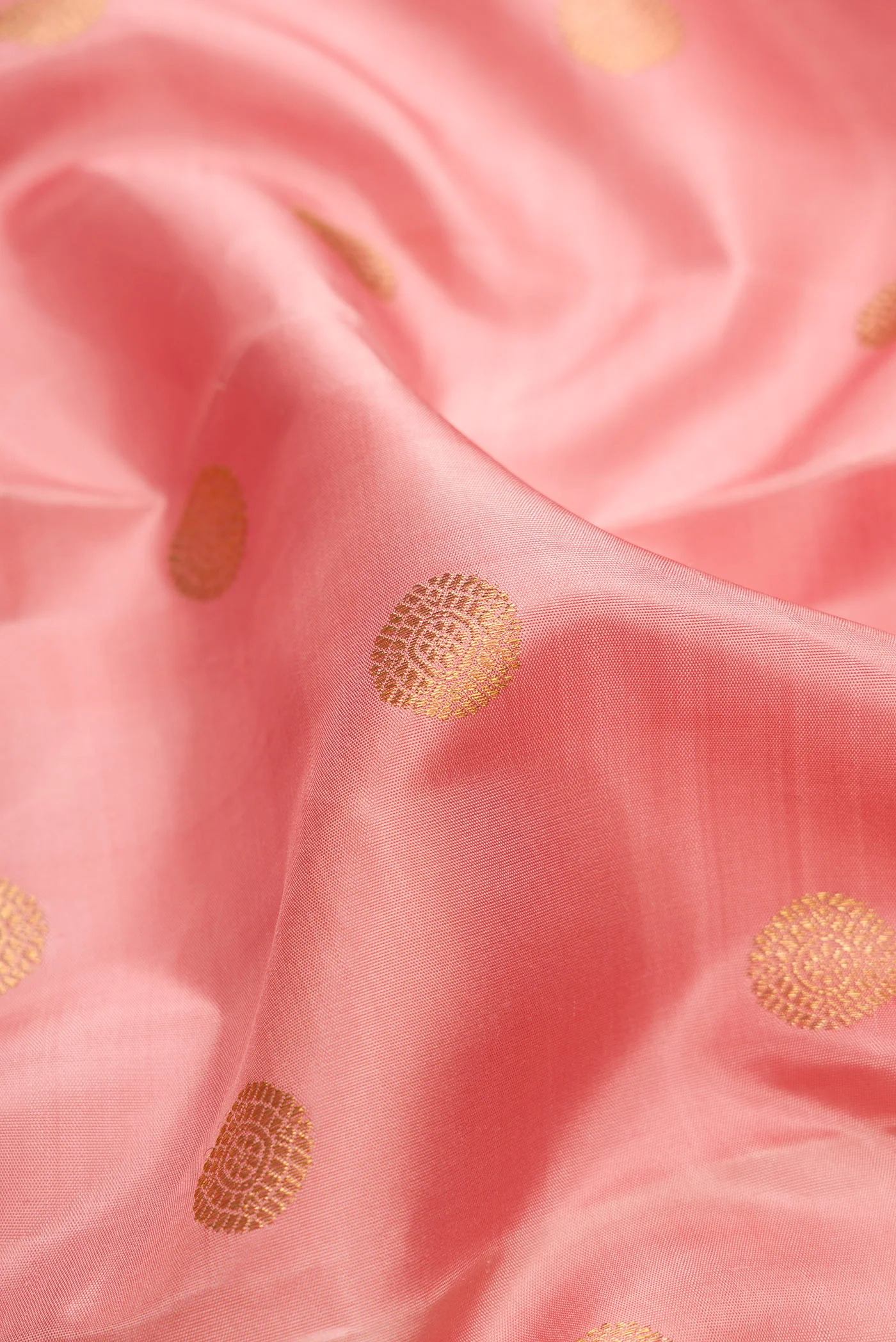 Pure Silk Pure Zari Rose pink Kanjivaram Saree - Image 2