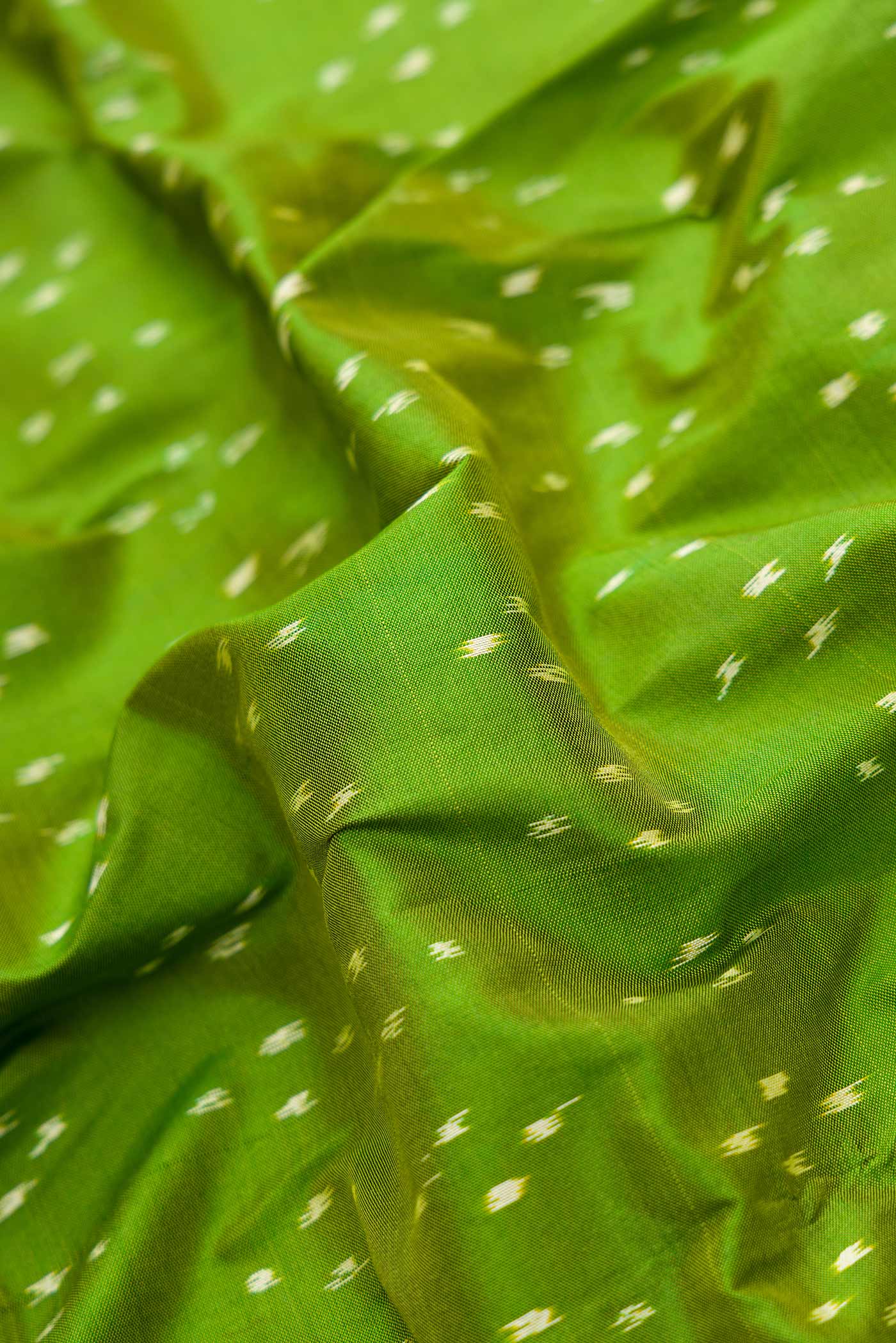 Green Pochampally Silk Saree - Image 2
