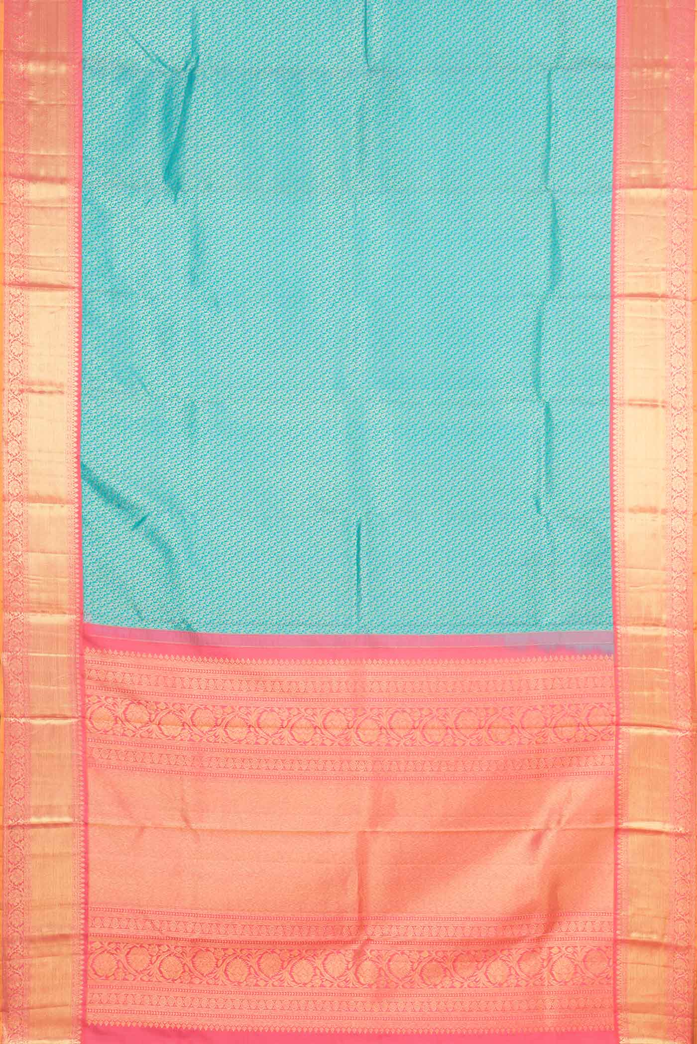 Pure Silk Pure Zari Green Dual Tone Kanjivaram Saree - Image 6