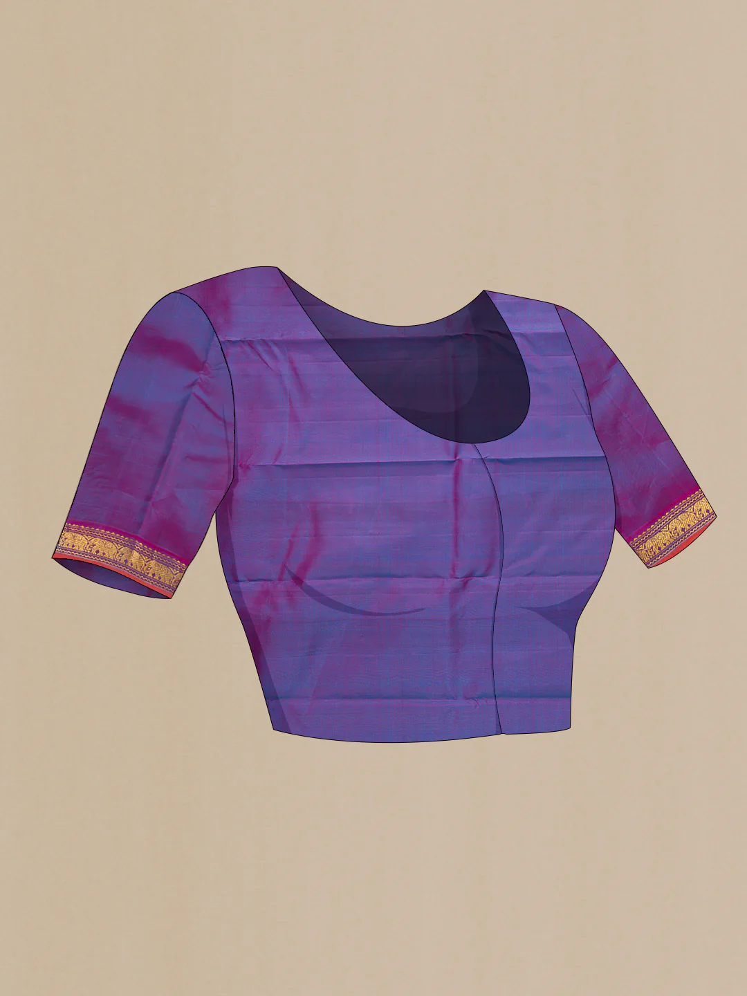Sea Green Kanchipuram Silk Saree - Image 5