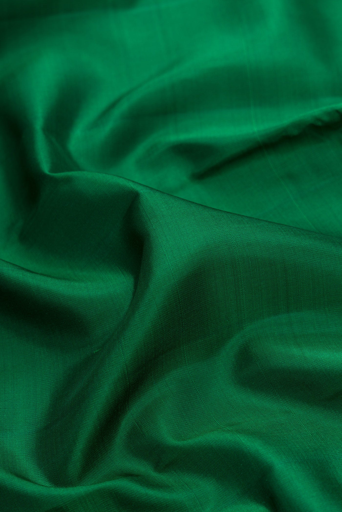 Pure Silk Pure Zari Green Kanjivaram Saree - Image 2