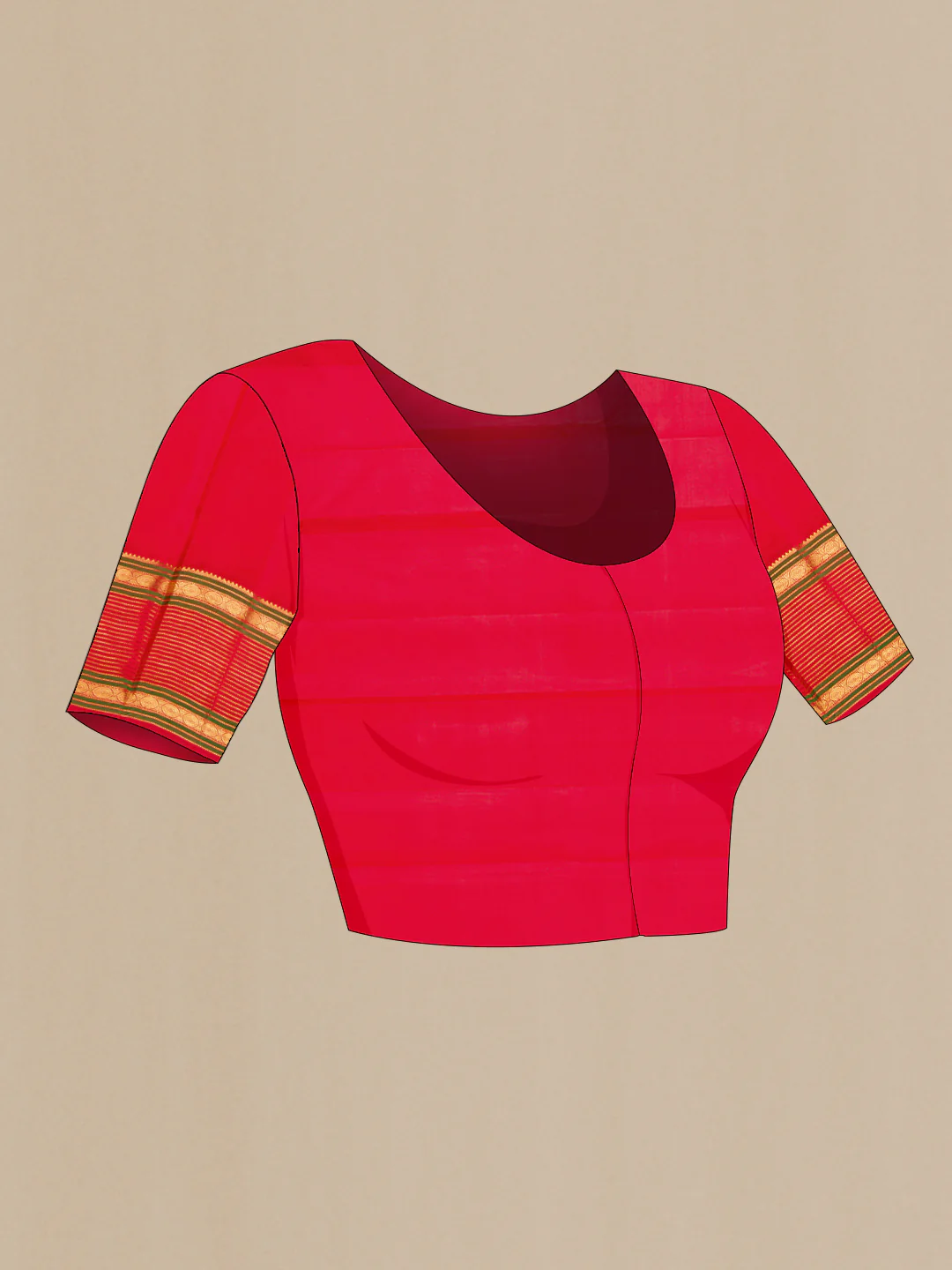 Bottle Green Kanjivaram Silk Saree - Image 5