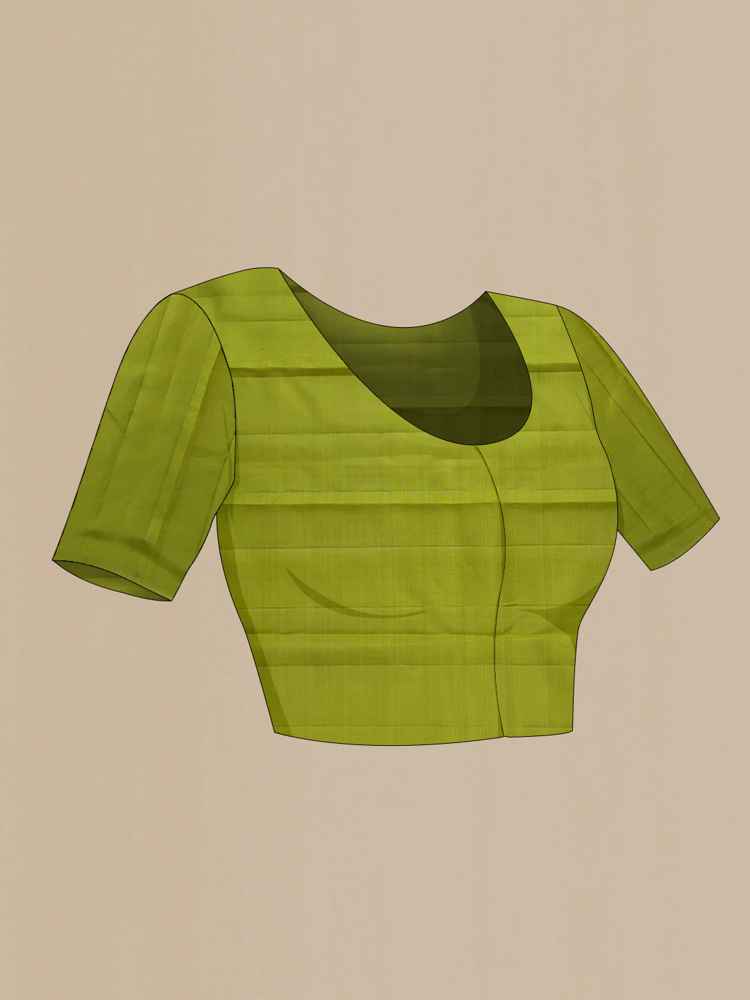 Pure Silk Pure Zari Green Kanjivaram Saree - Image 4