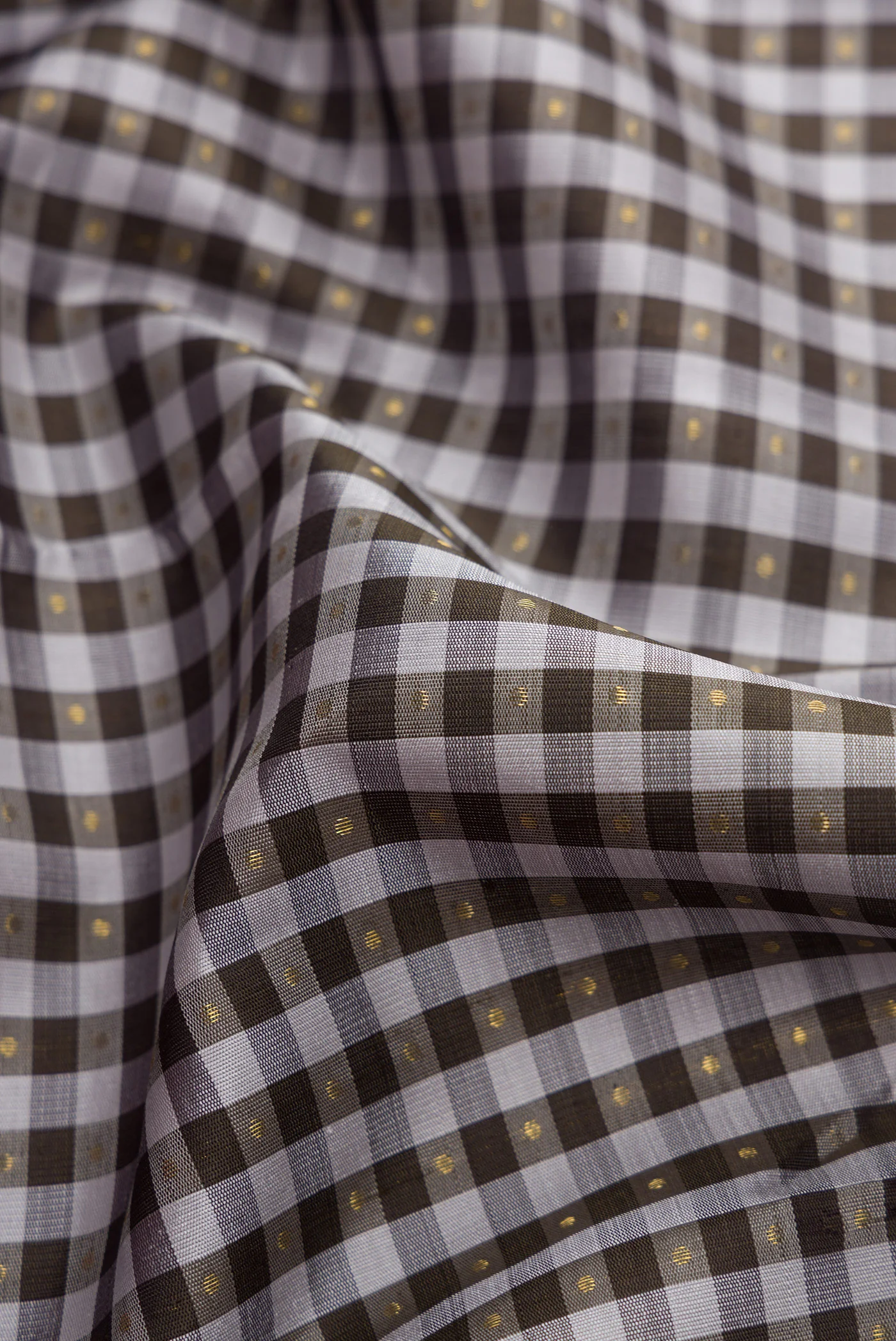 Pure Silk Pure Zari Grey Kanjivaram Saree - Image 2