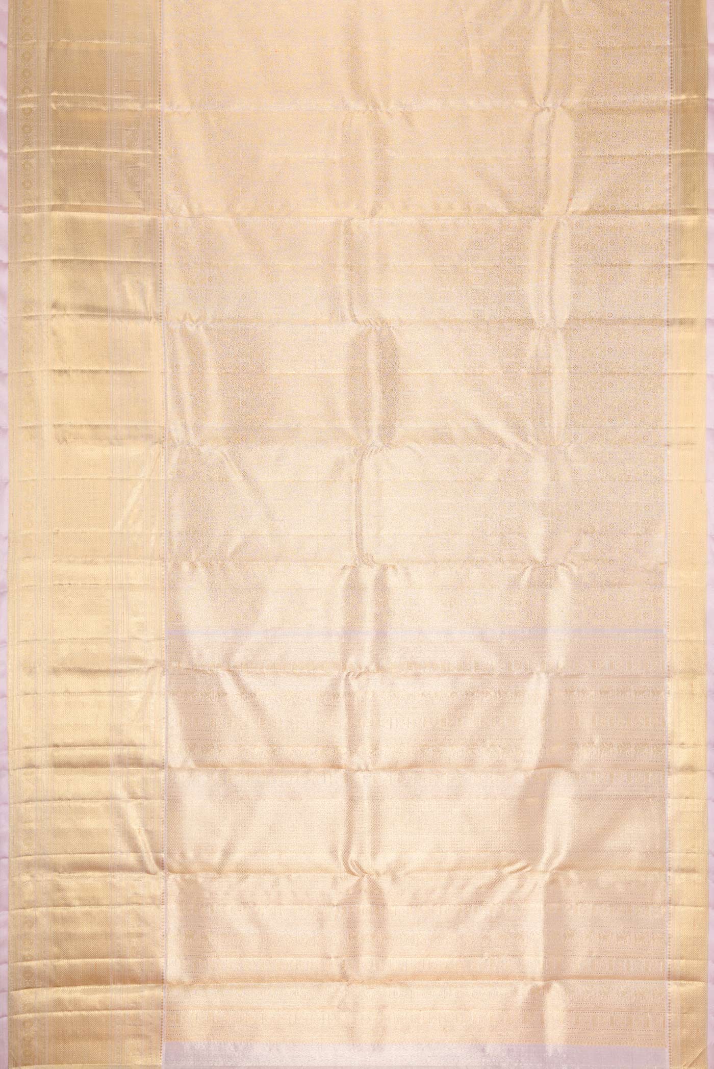 Pure Silk Pure Zari Lavender Dual Tone Kanjivaram Saree - Image 6
