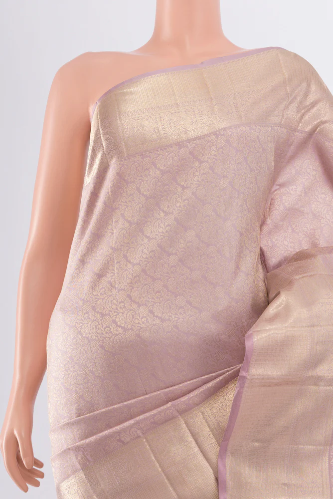 Lavender Kanjivaram Silk Saree - Image 2