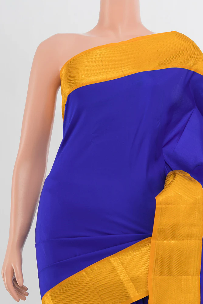 Royal Blue Kanchipuram Silk Saree - Image 2