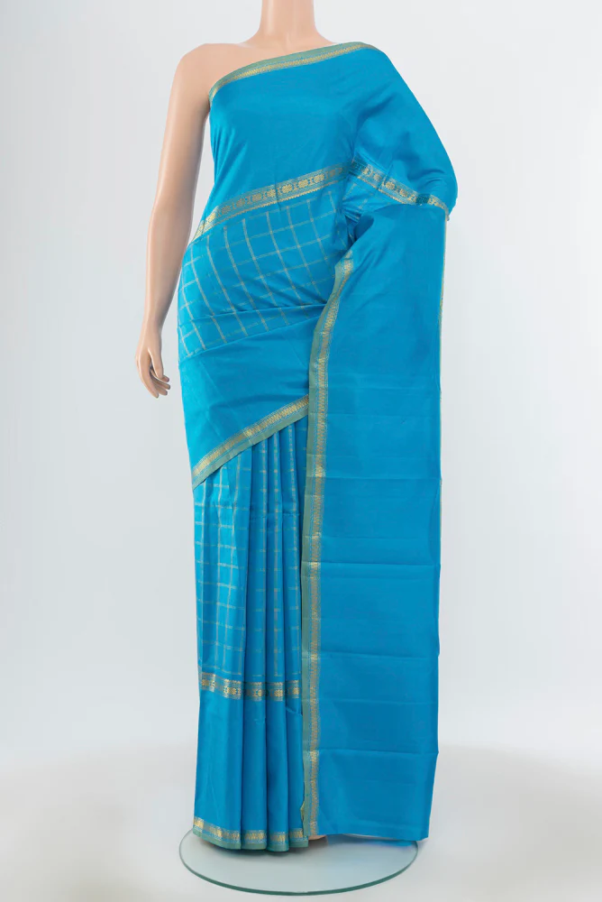 Blue Kanchipuram Silk Saree