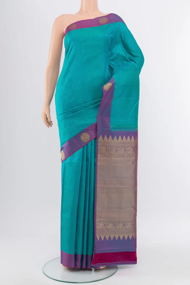 Light Blue Kanjivaram Silk Saree