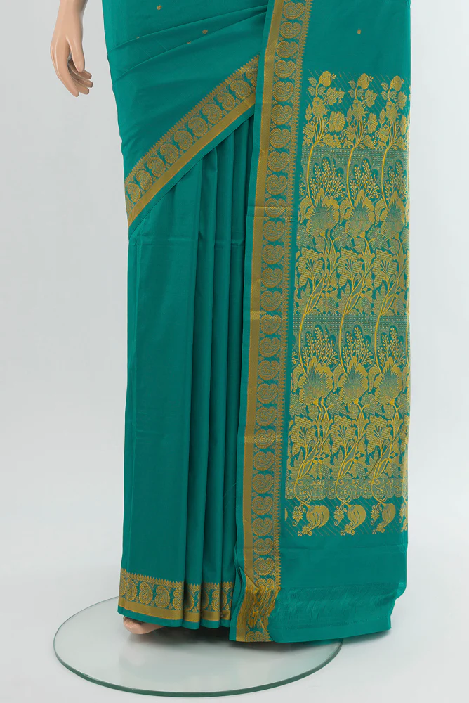 Blue Kanjivaram Silk Saree - Image 3