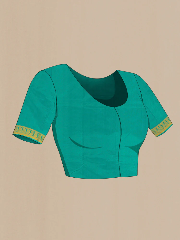Blue Kanjivaram Silk Saree - Image 4