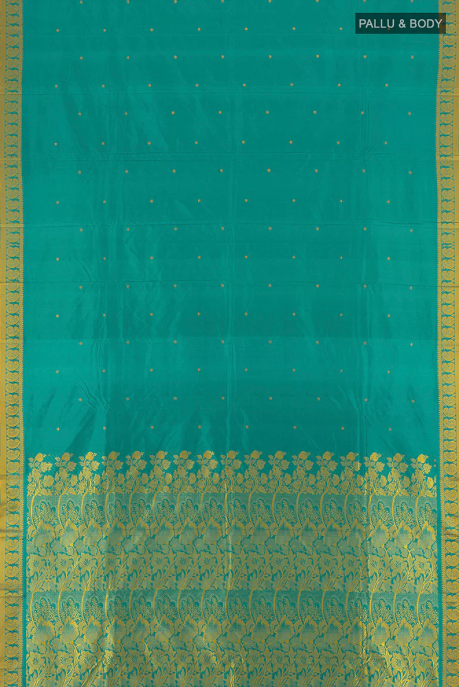 Blue Kanjivaram Silk Saree - Image 5