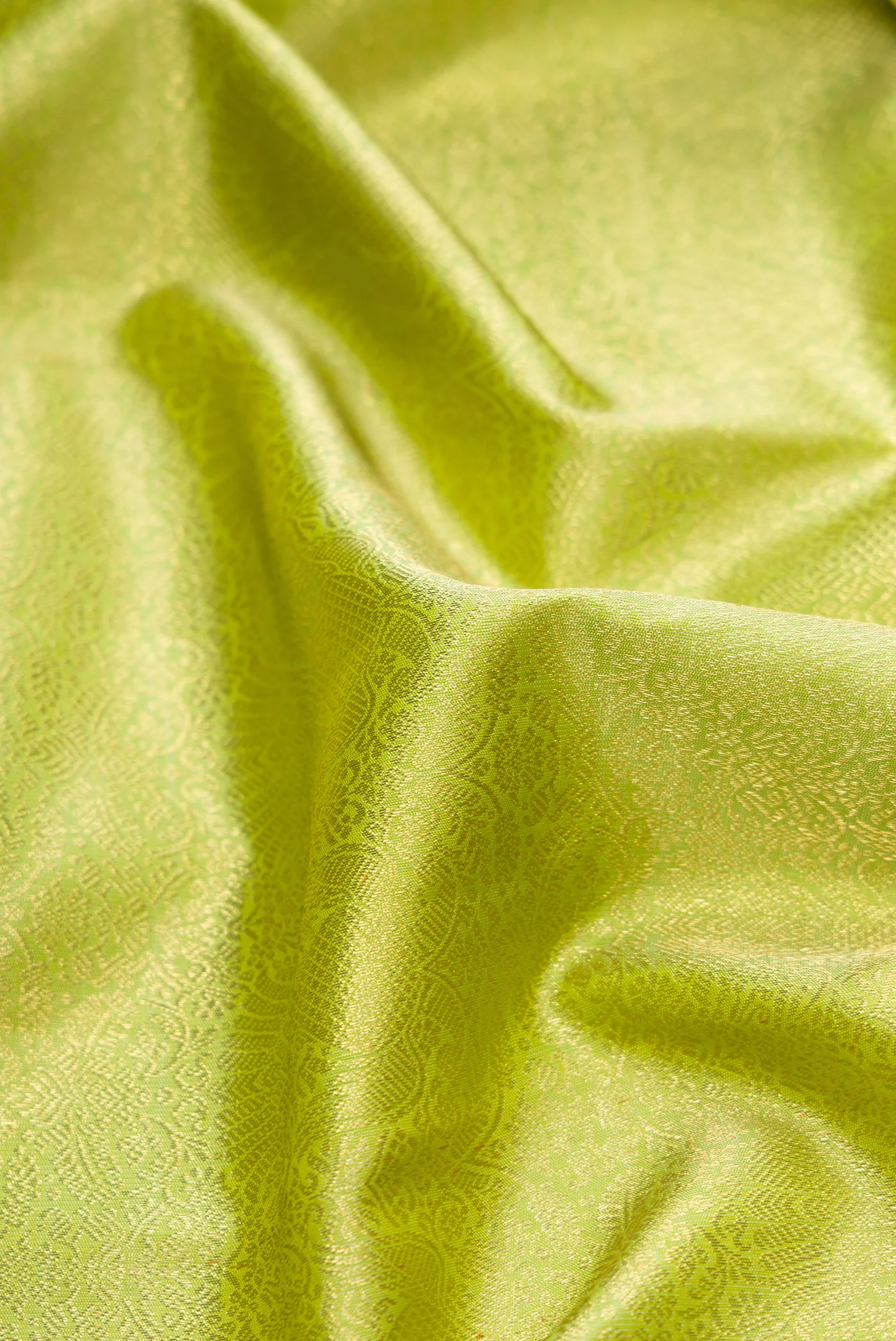 Pure Silk Pure Zari Light Green Kanjivaram Saree - Image 2