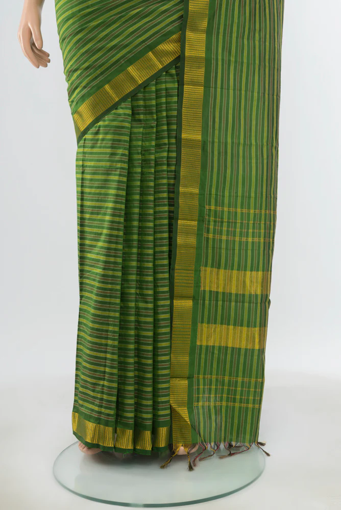 Green Kanjivaram Silk Saree - Image 3