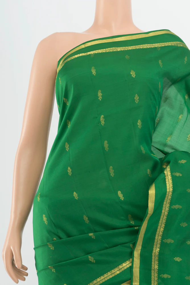 Green Kanjivaram Silk Saree - Image 2