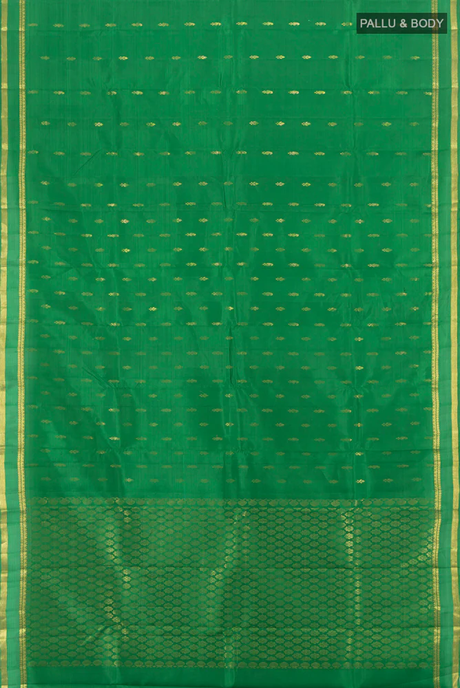 Green Kanjivaram Silk Saree - Image 5